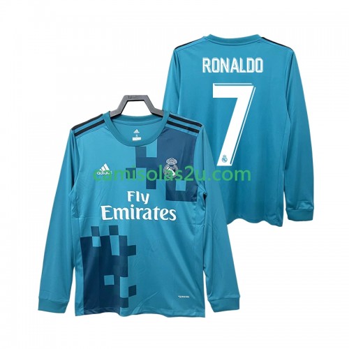 Camisolas de futebol Real Madrid CRISTIANO RONALDO 7 2017 Retro Equipamento 3ª 2018 Manga Comprida Camisolas de futebol Real Madrid CRISTIANO RONALDO 7 2017 Retro Equipamento 3ª 2018 Manga Comprida